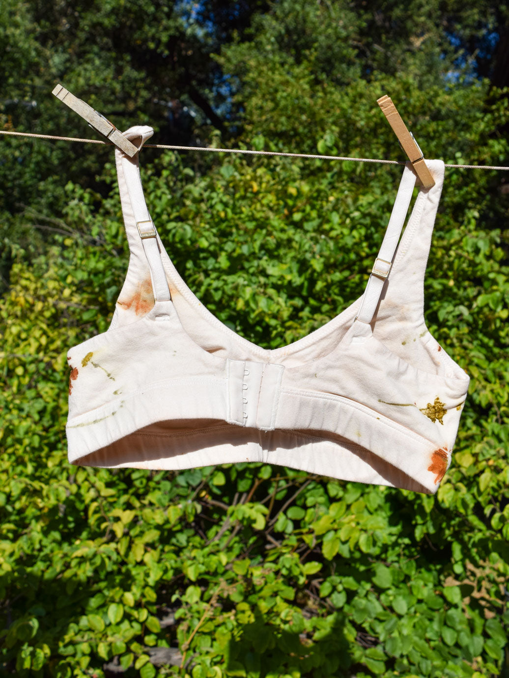 Eco-Printed Organic Cotton Keyhole Bralette