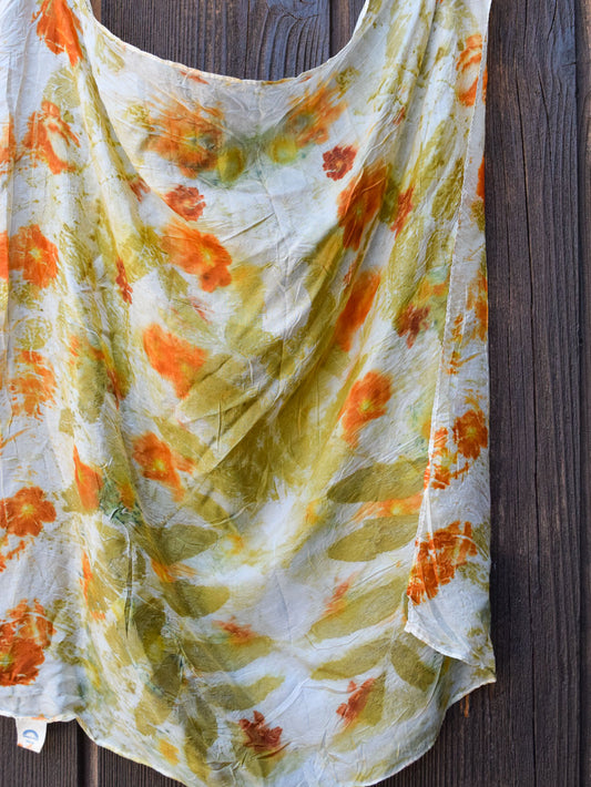 Eco-Printed Silk Scarf #1