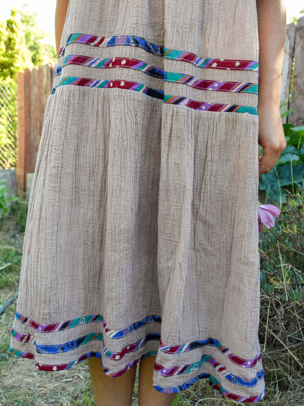 Logwood Gauze Flowey Dress