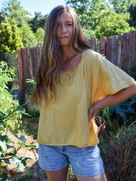 Marigold Super Soft Embroidered Adjustable Neck Blouse