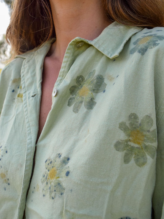 Bundle Dyed Seafoam Green Blouse