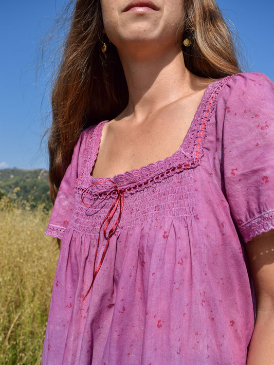 Lac Square Neck Floral Dress