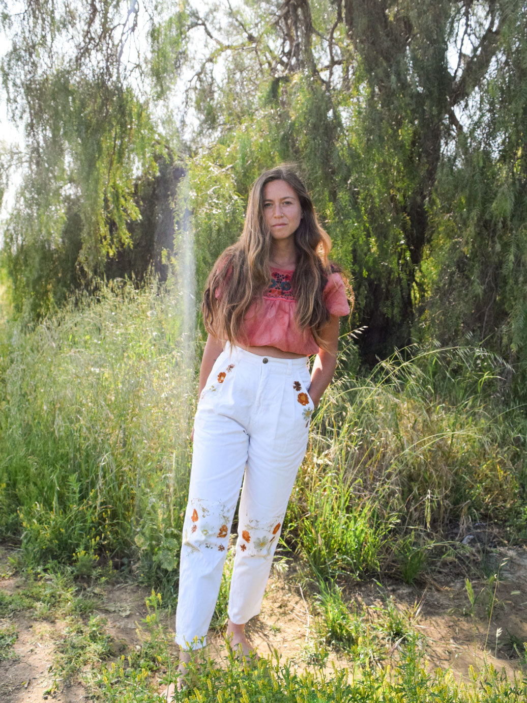 Bundle Dyed Pleated Trousers