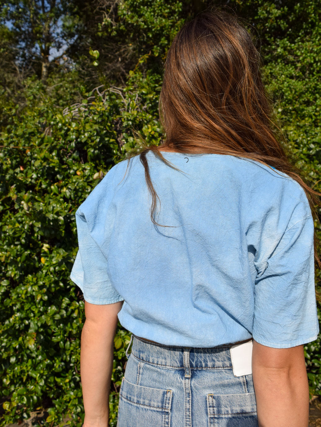 Indigo Traditional Huipil Crop