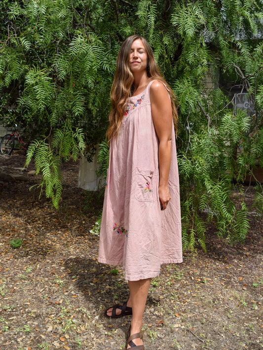 Lac Embroidered Day Dress