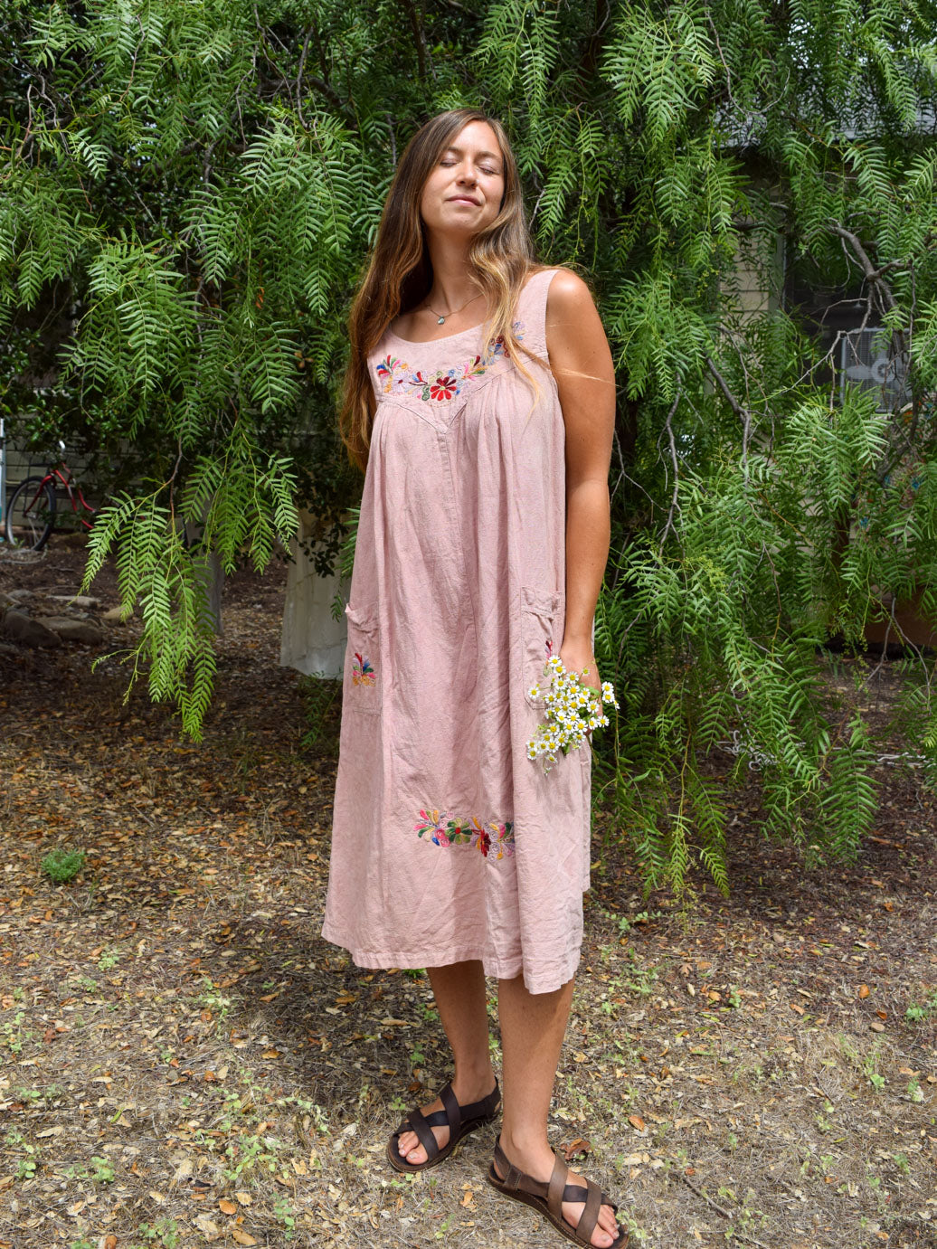 Lac Embroidered Day Dress