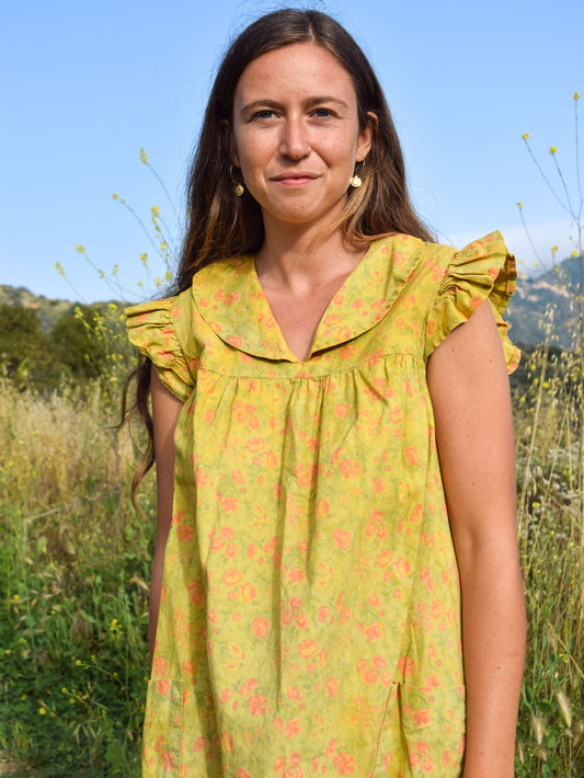 Marigold Peter Pan Collar Floral Dress
