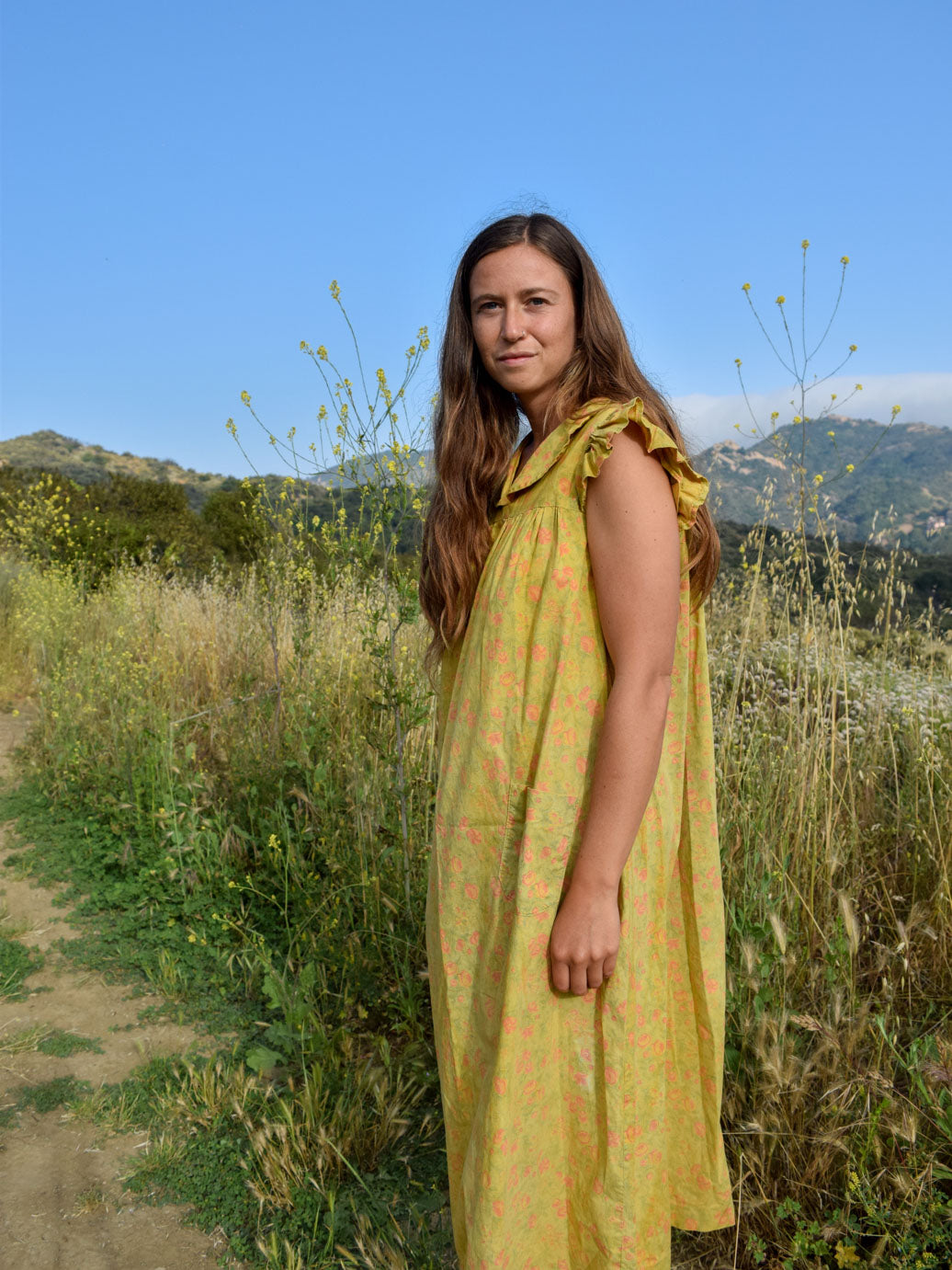 Marigold Peter Pan Collar Floral Dress