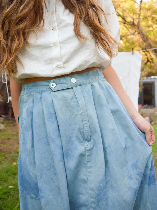Tie Dye Indigo Skirt