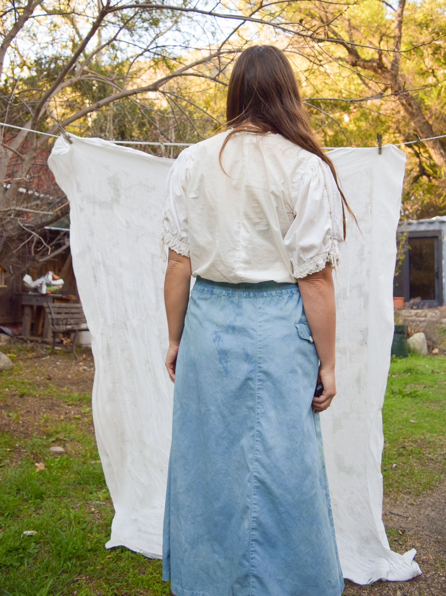Tie Dye Indigo Skirt