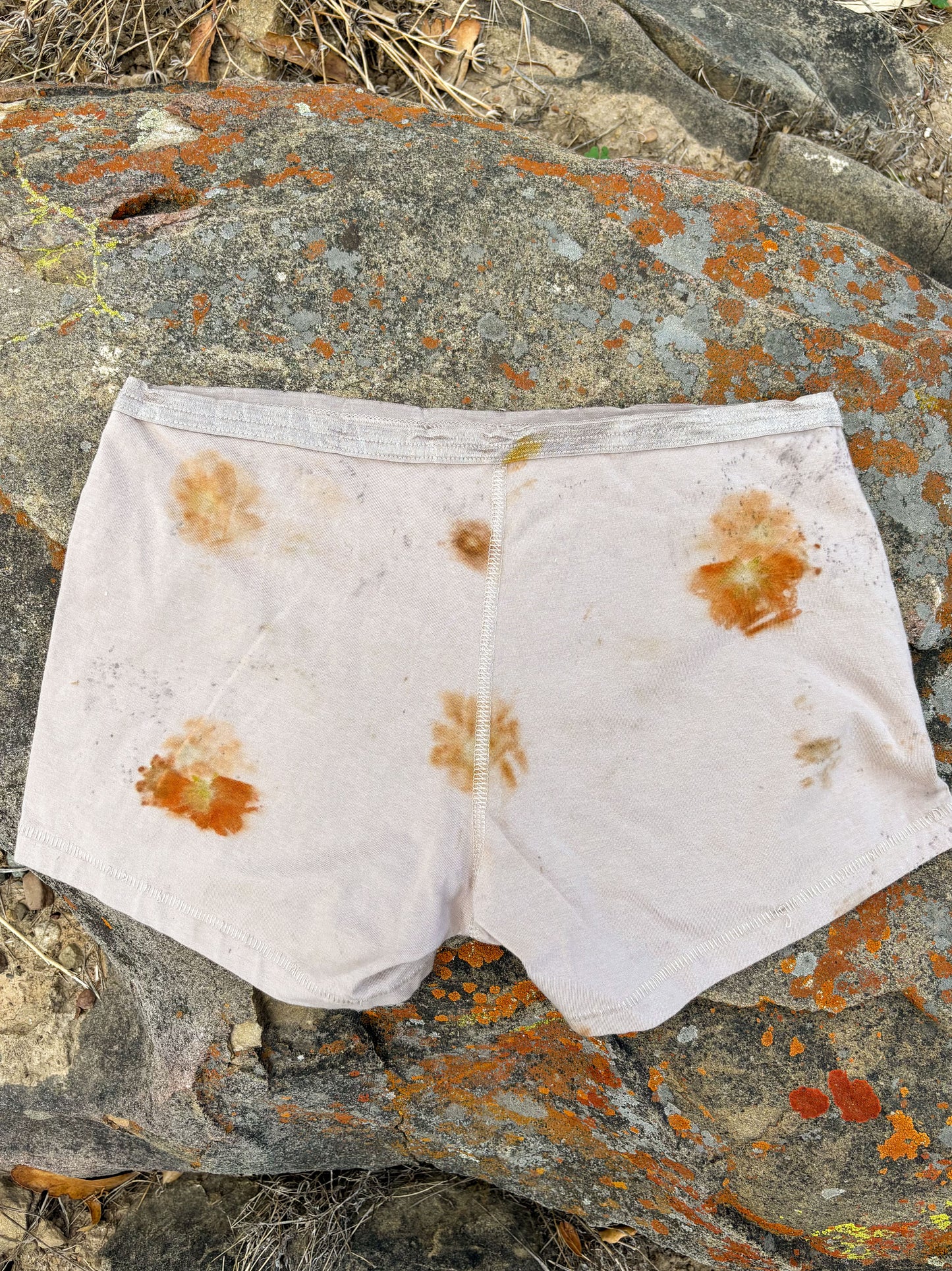 Eco-printed Organic Cotton Undies Stone