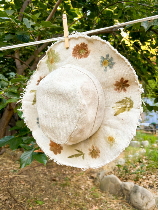 Flower Hammered Bucket Hat