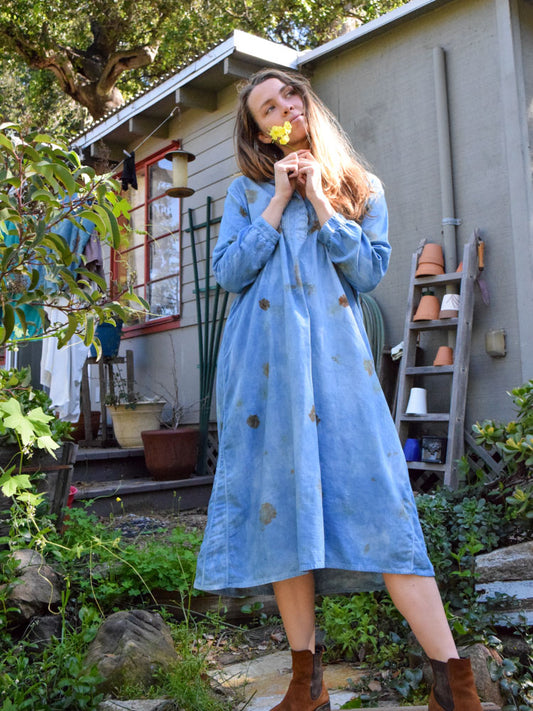 Indigo & Flower Bundled Longsleeve Maxi Dress