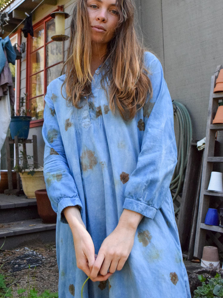 Indigo & Flower Bundled Longsleeve Maxi Dress