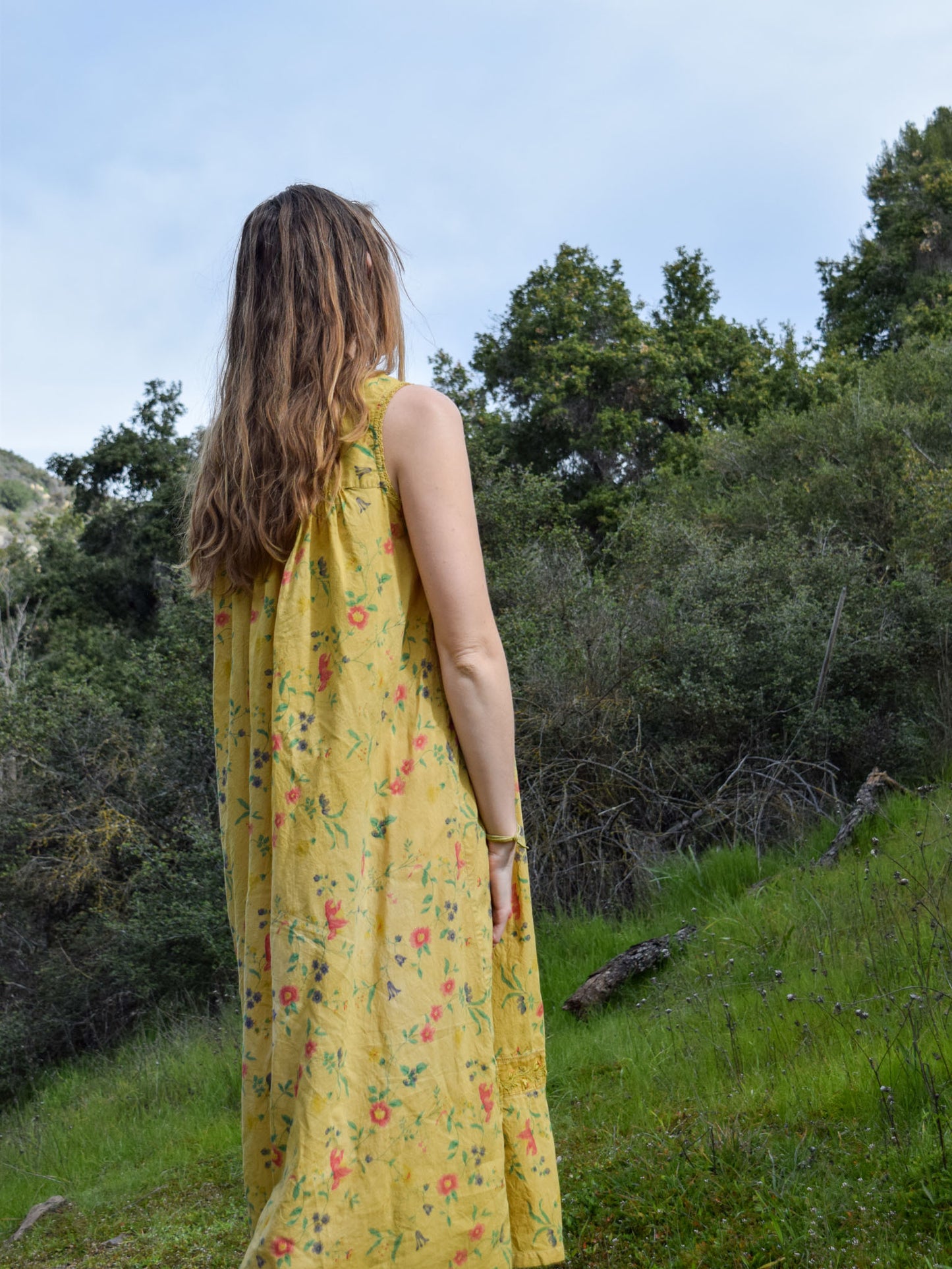 Marigold Floral Print Summer Dress