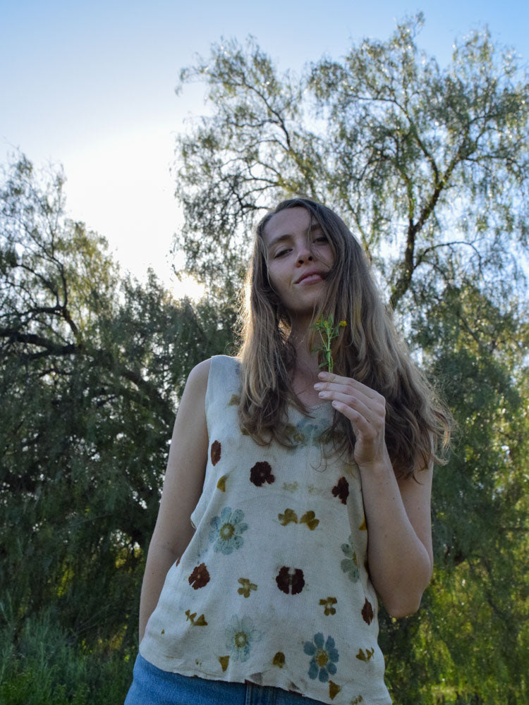 Bundle Dyed Silk Wide Strap Tank