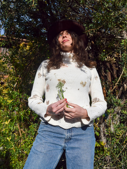 Floral Bundle Dyed Ribbed Turtleneck