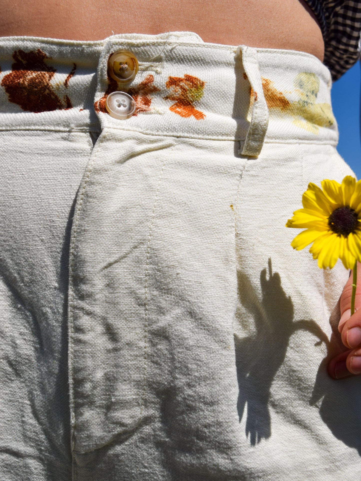 Bundle Dyed Canvas Wide Leg Trousers