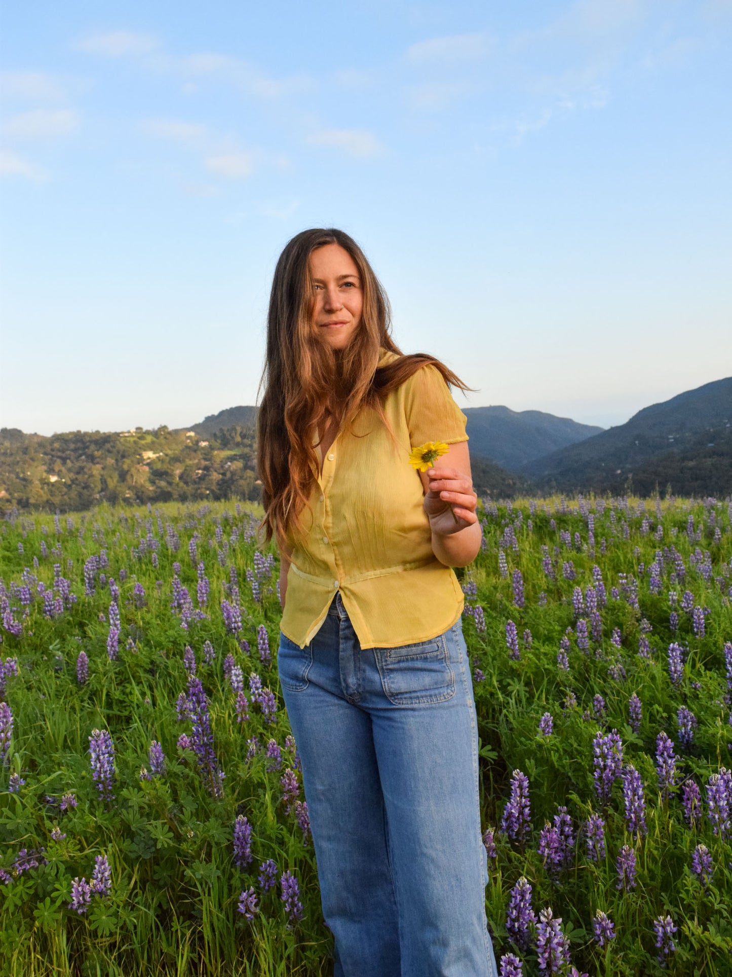 Sagebrush Silk Pleated Blouse