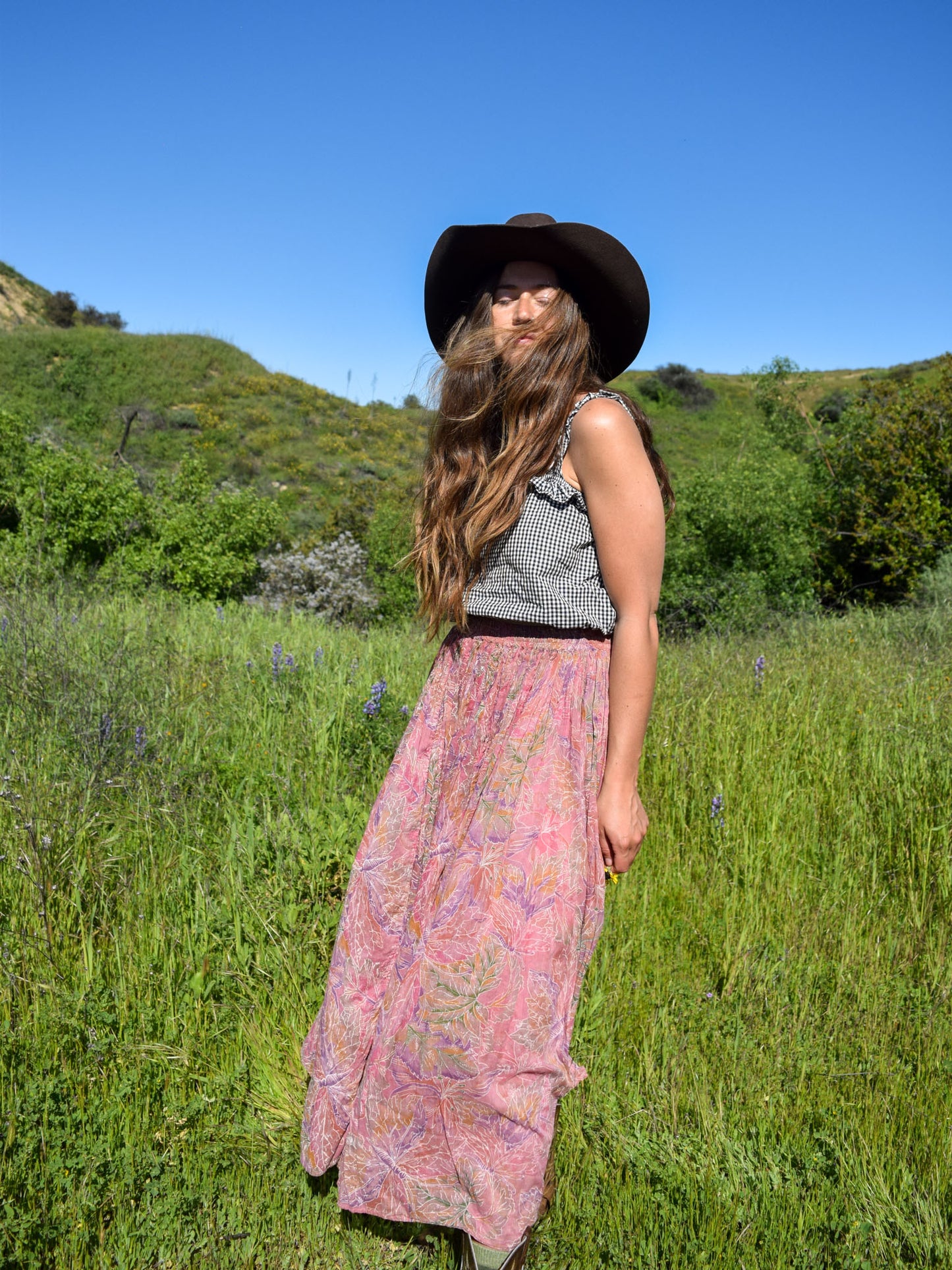 Lac & Cutch Floral Gauze Skirt