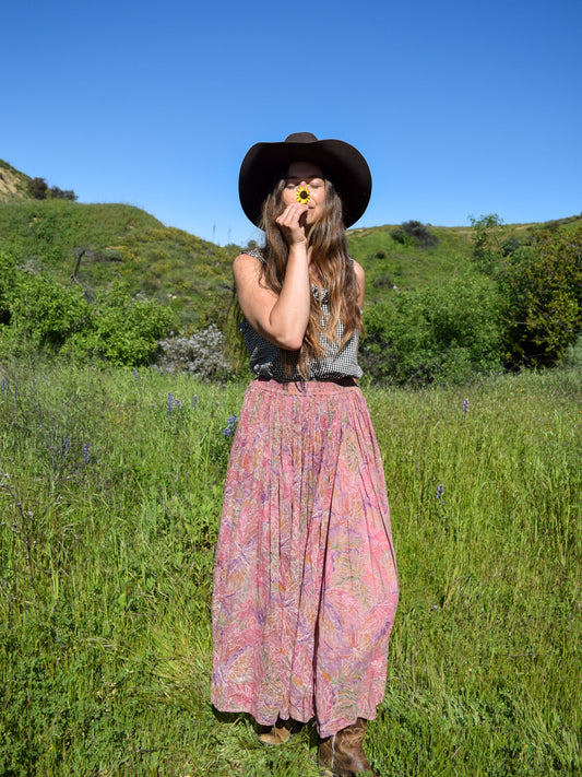 Lac & Cutch Floral Gauze Skirt