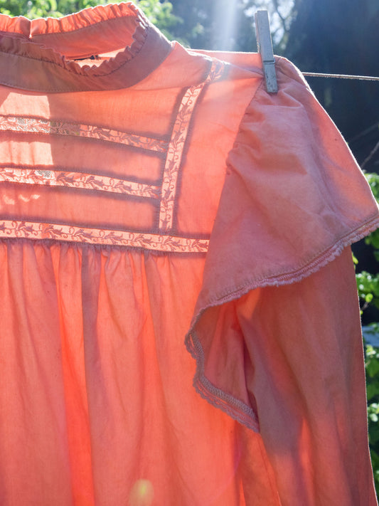 Madder Ruffle and Lace Mini Dress