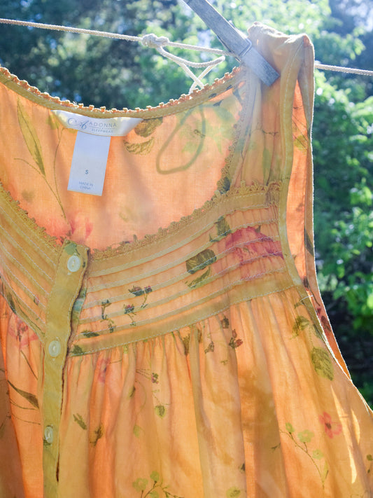 Marigold Floral Spring Day Dress