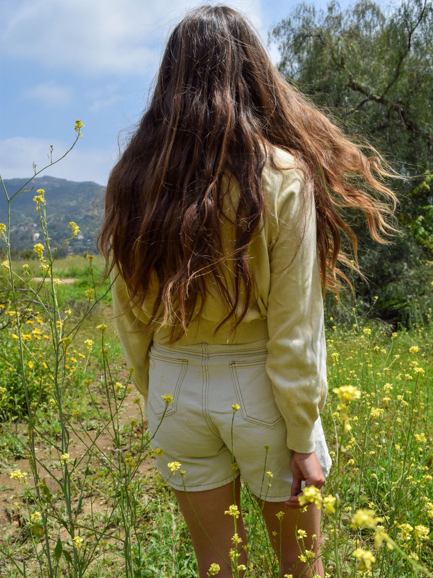 Bundle Dyed White Denim Shorts