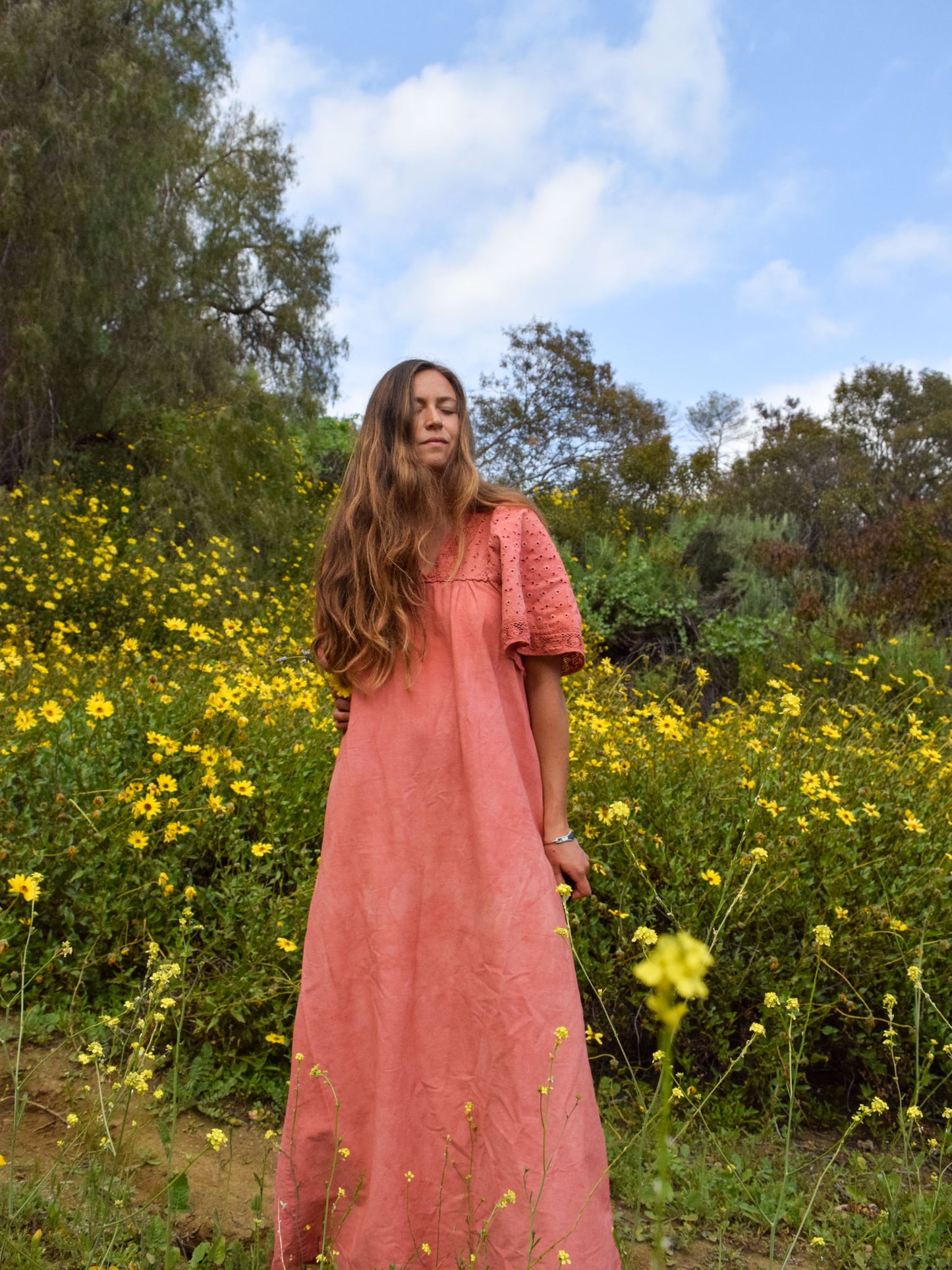 Madder Eyelet Butterfly Sleeve Dress