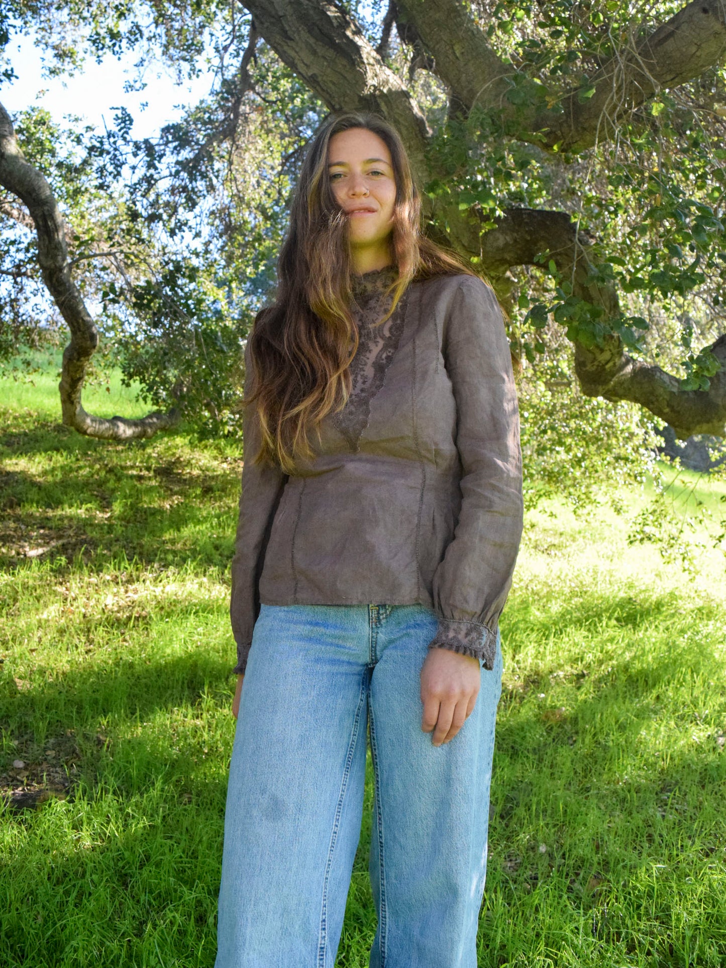 Sequoia Linen & Lace Blouse