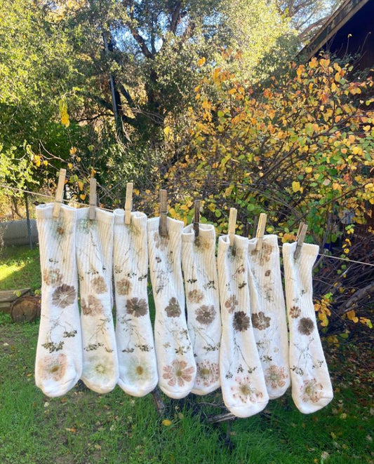 Bundle Dye with Organic Cotton Socks Workshop