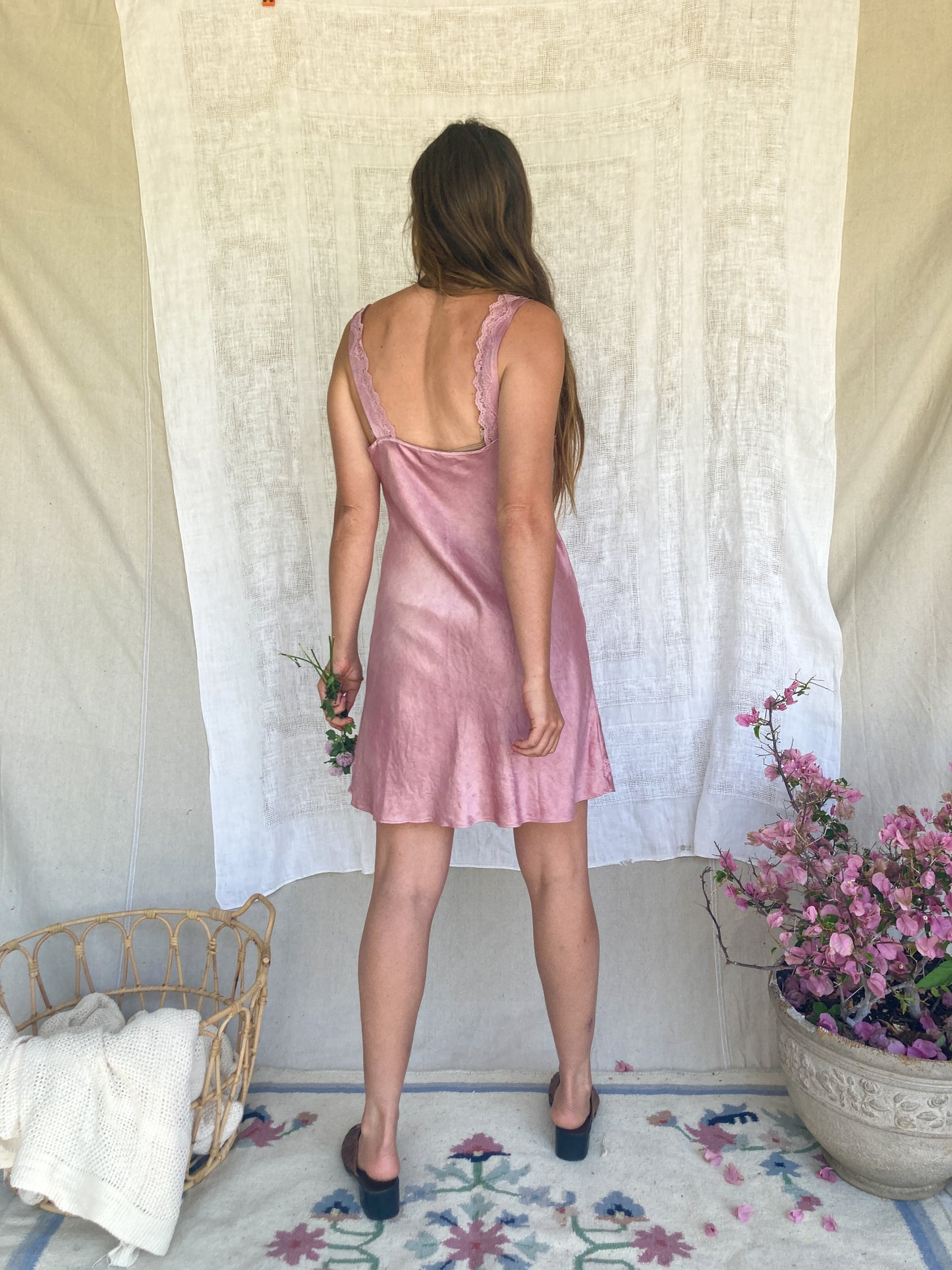 Schisandra Lace & Silk Slip Dress