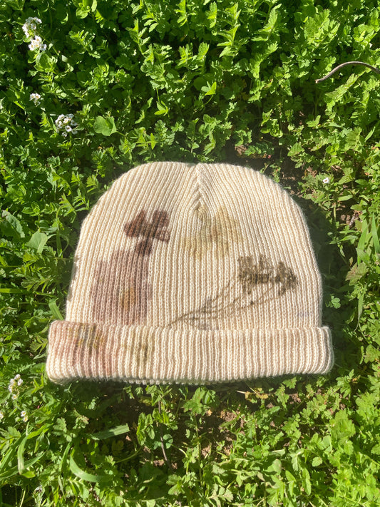 Flower Pressed Beanie - Rosemary