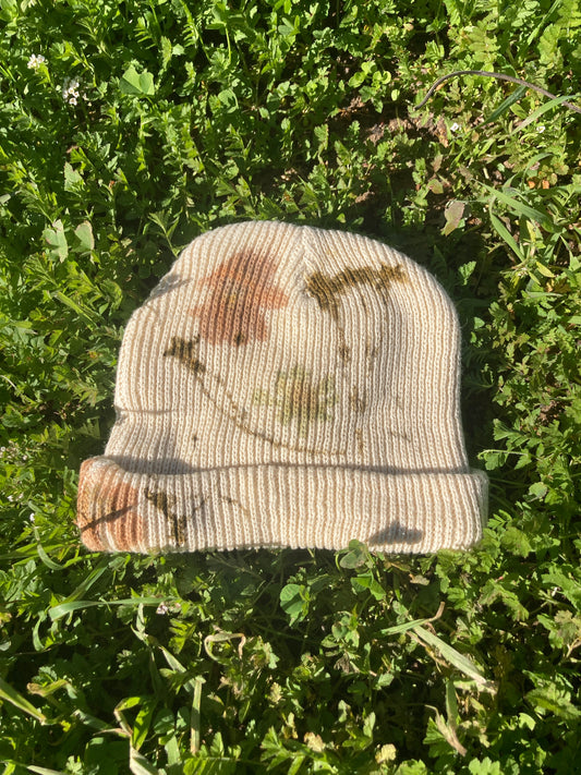 Flower Pressed Beanie - Yarrow