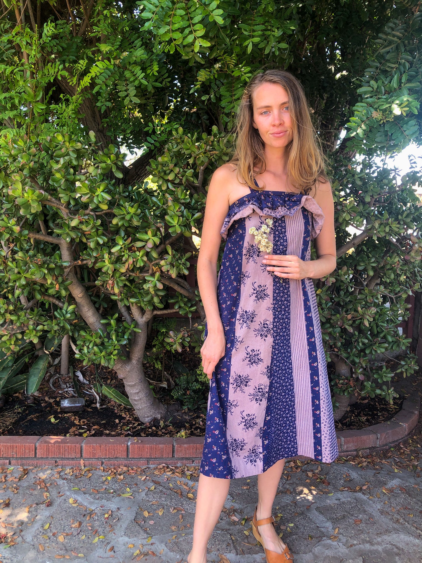 Plum Patchwork Tank Dress