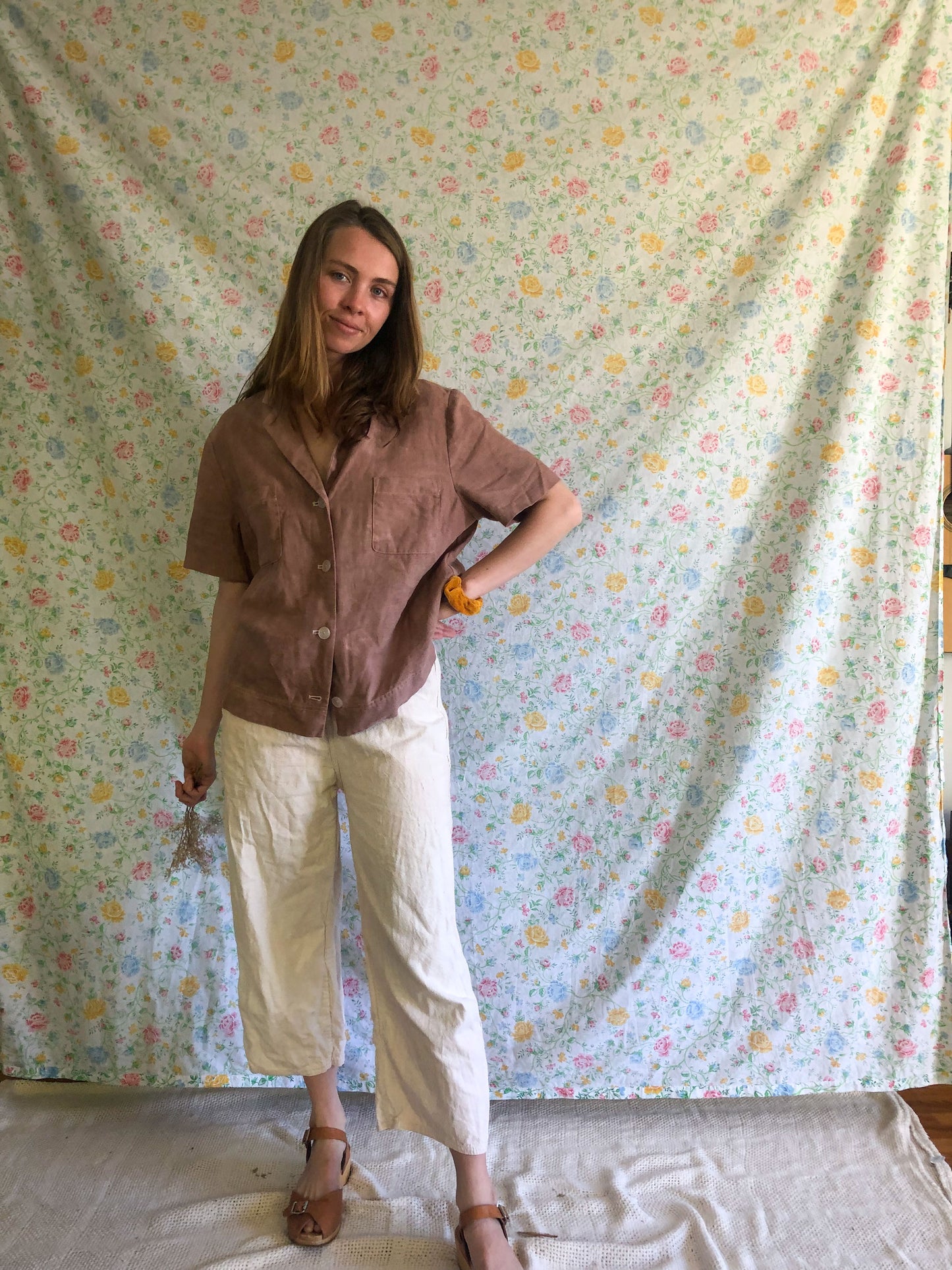 Cutch & Logwood Linen Collared Buttondown