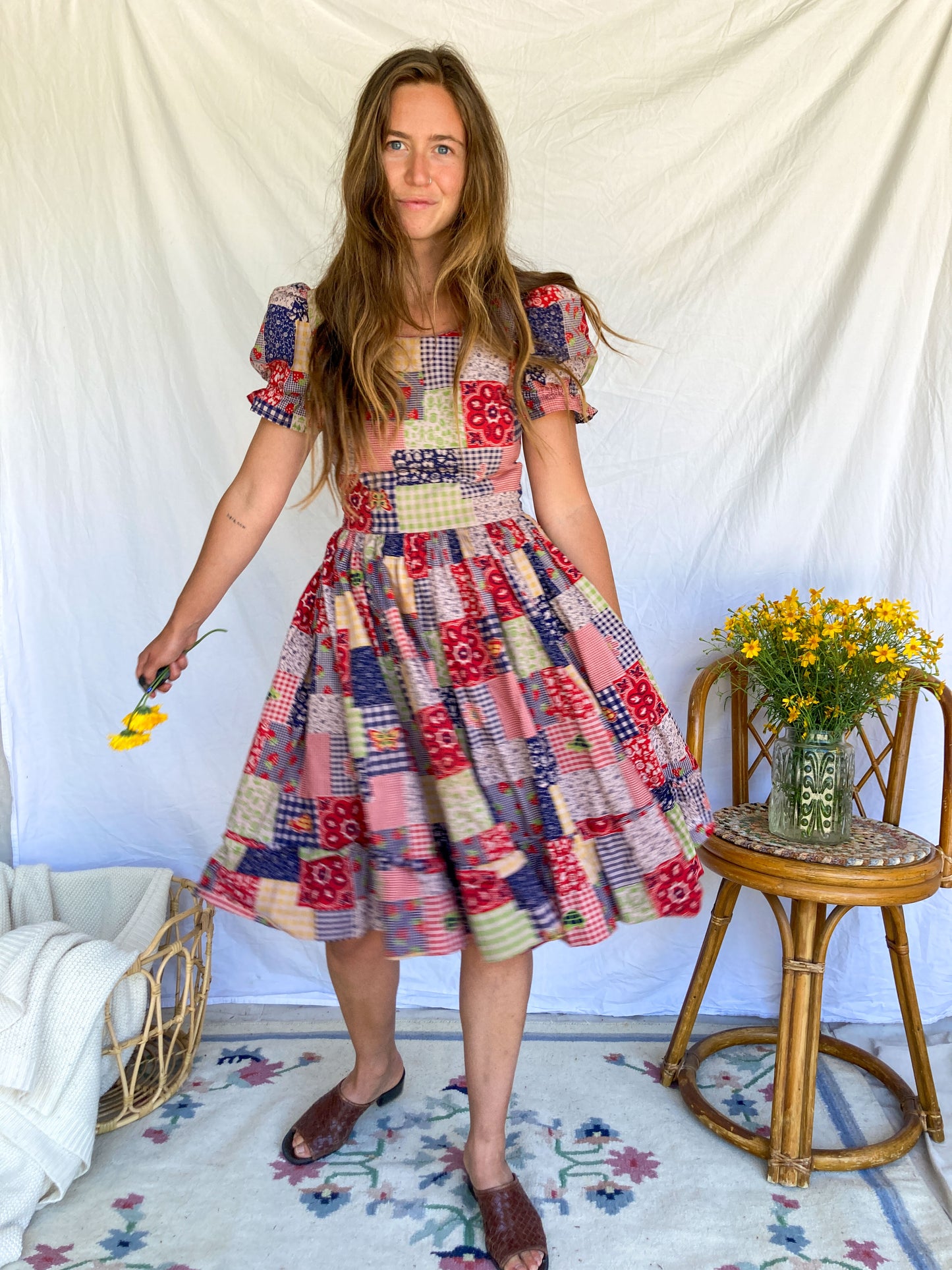 Plum Patchwork Mini Dress