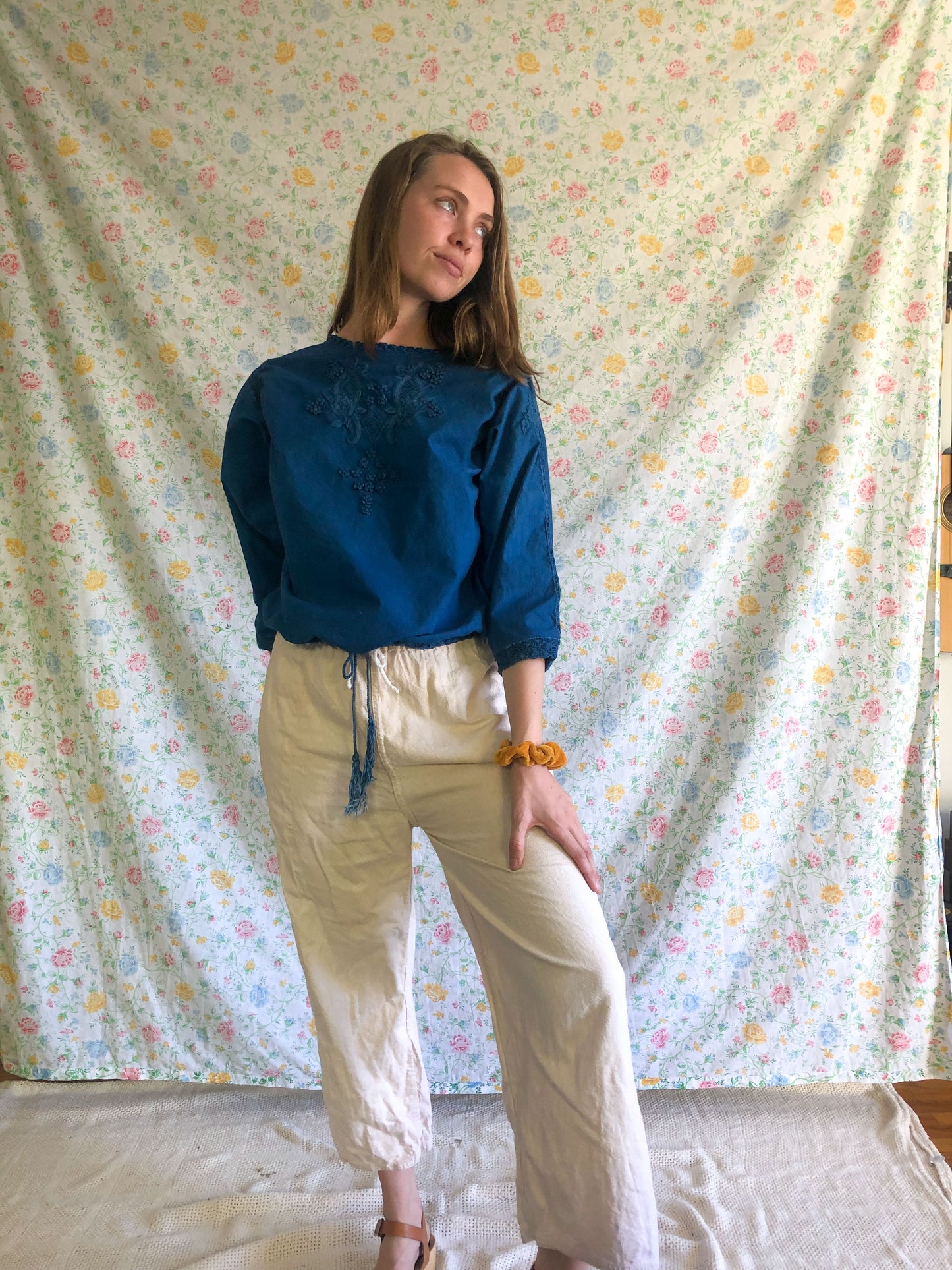 Indigo Embroidered Tunic