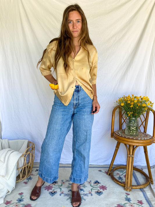 Cutch & Marigold Floral Silk Blouse