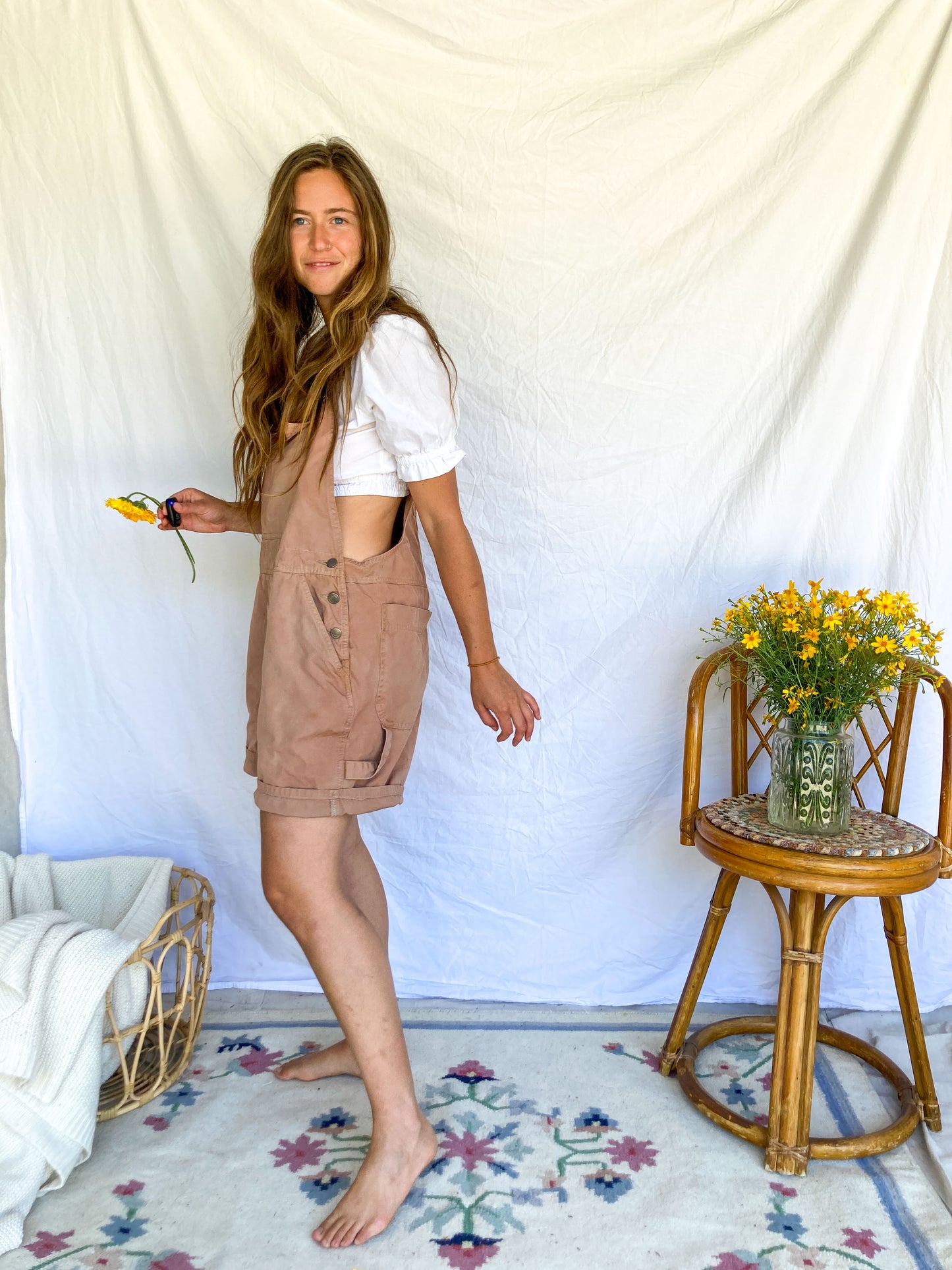 Madder Short Overalls