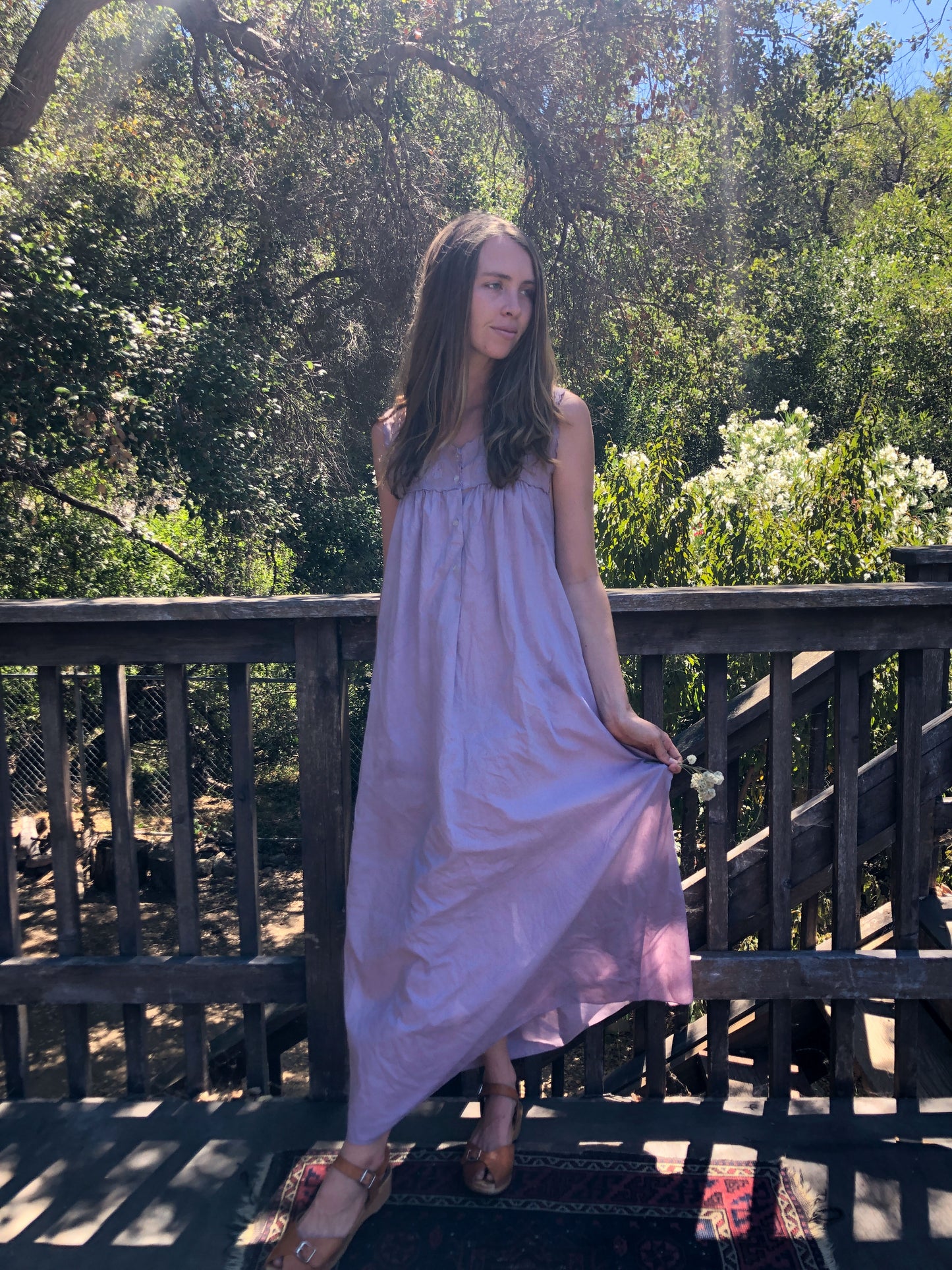 Plum Night Flower Tank Dress