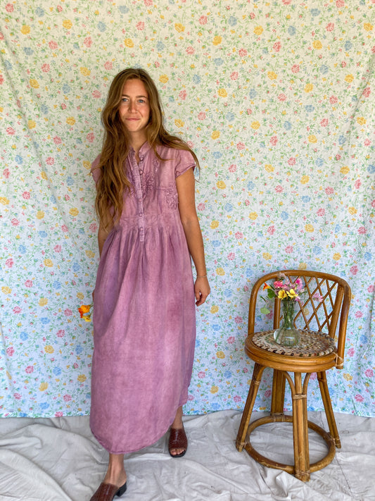 Lac April Cornell Embroidered Peony Dress