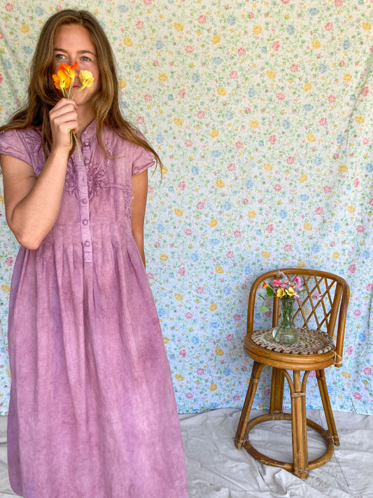 Lac April Cornell Embroidered Peony Dress