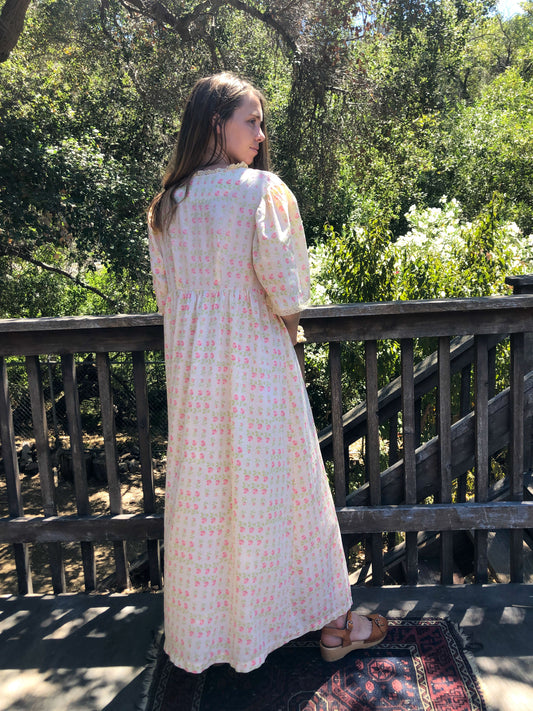 Marigold Rose Print Maxi Dress