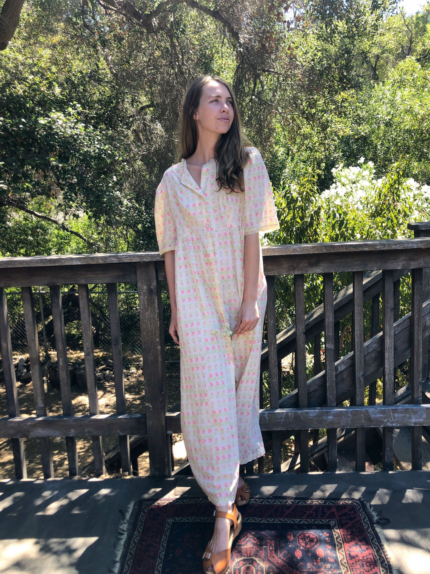 Marigold Rose Print Maxi Dress