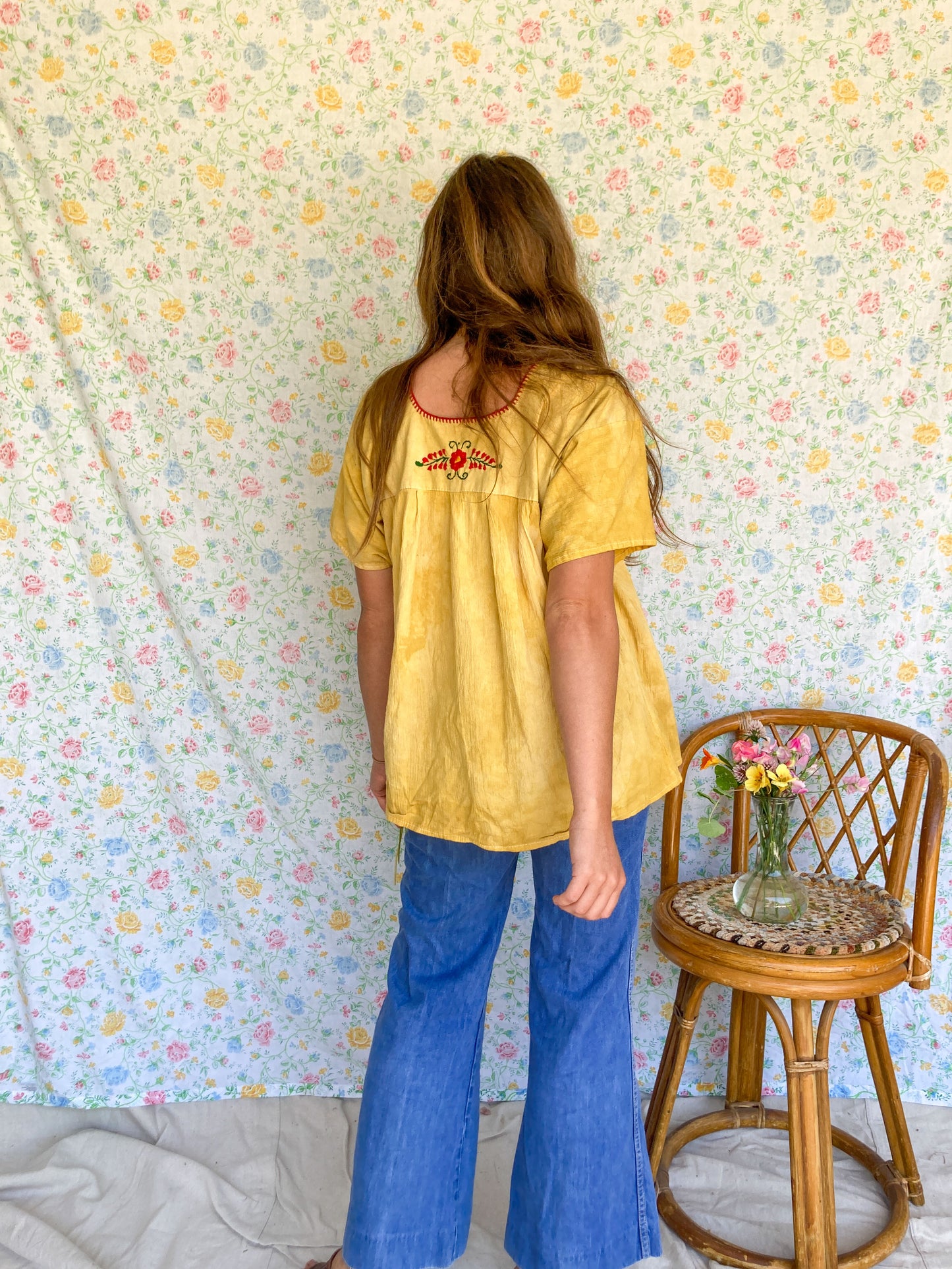 Marigold Daffodil Traditonal Huipil Top