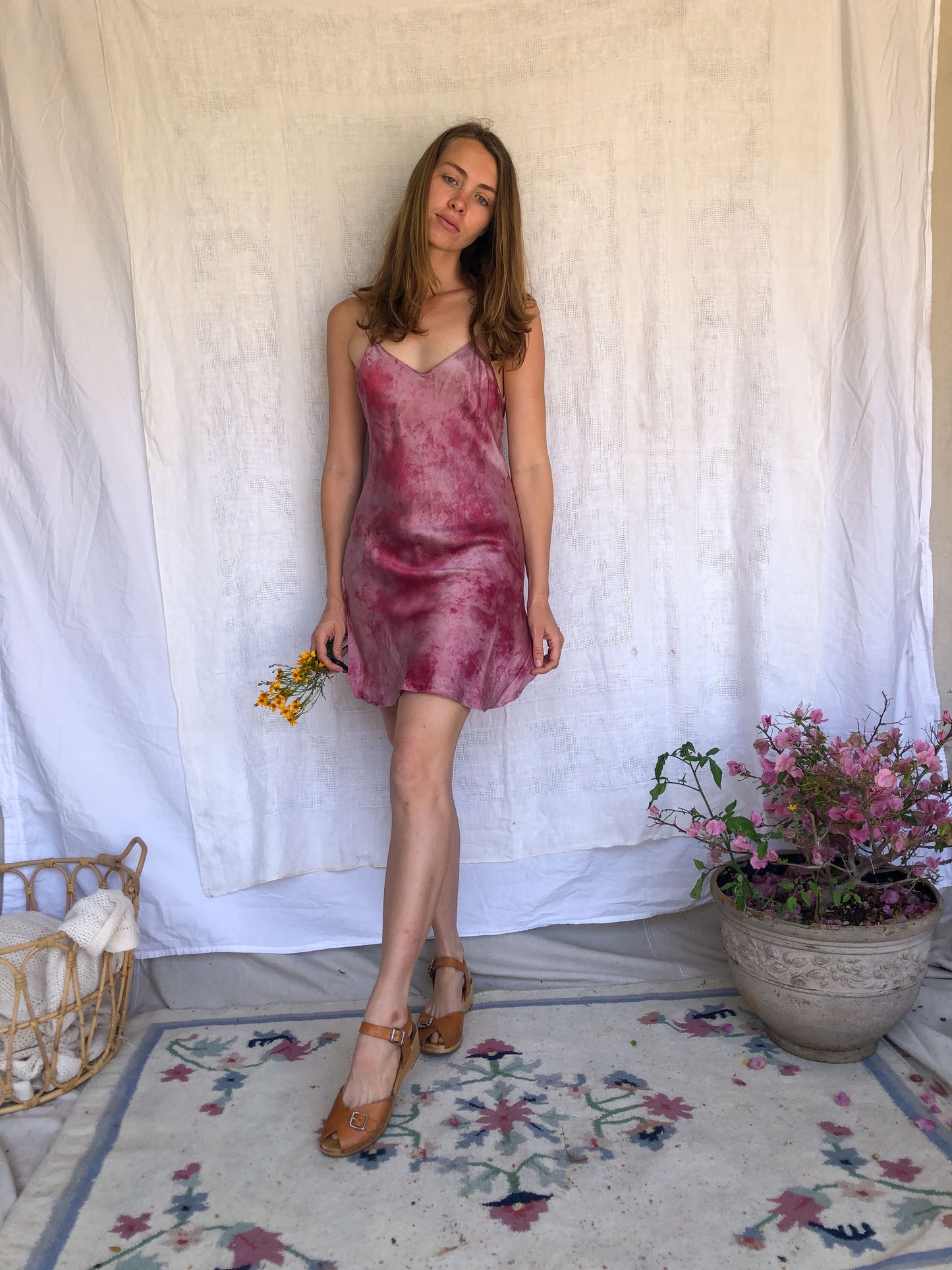 Plum Ice Dyed Silk Slip