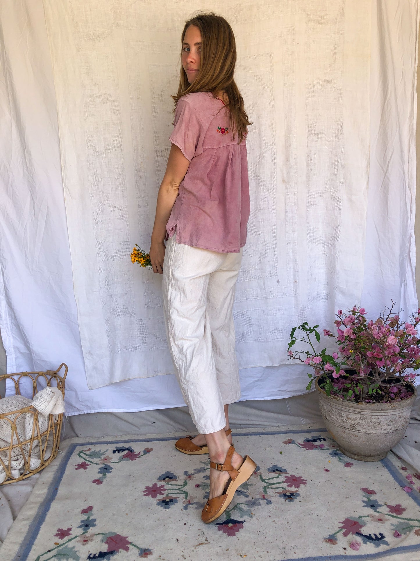 Lac & Logwood Huipil Top