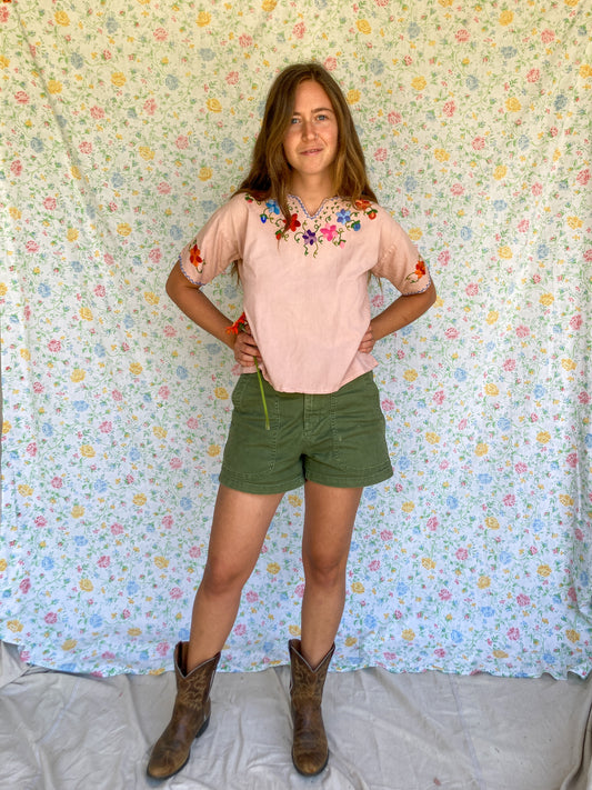 Cutch Bright Embrodiered Huipil