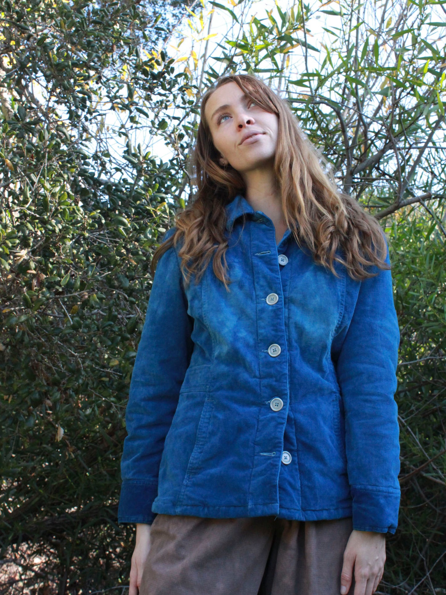 Indigo Corduroy Fitted Jacket